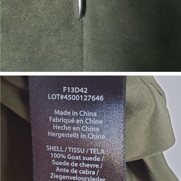 Rachel Zoe sz 4 goatsuede dress in olive green as seen on megan markle - Picture 8 of 8